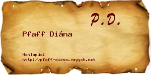 Pfaff Diána névjegykártya